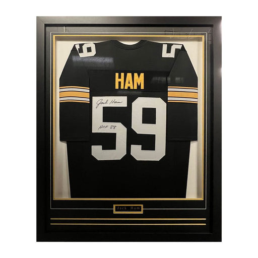 Jack Ham Signed Custom Black Jersey with "HOF 88" Professionally Framed