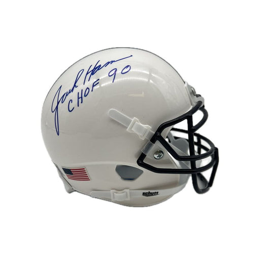 Jack Ham Signed Penn State White Schutt Mini Helmet with CHOF 90