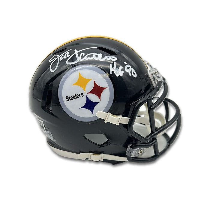 Jack Lambert Autographed Pittsburgh Steelers Black Speed Mini Helmet "HOF 90"