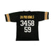 Jack Lambert, Jack Ham, Andy Russell Autographed Custom "24 Pro Bowls" Black Football Jersey