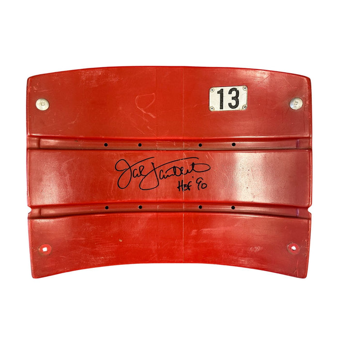 Jack Lambert Signed Authentic Three Rivers Stadium Red Seat Back with "HOF 90"