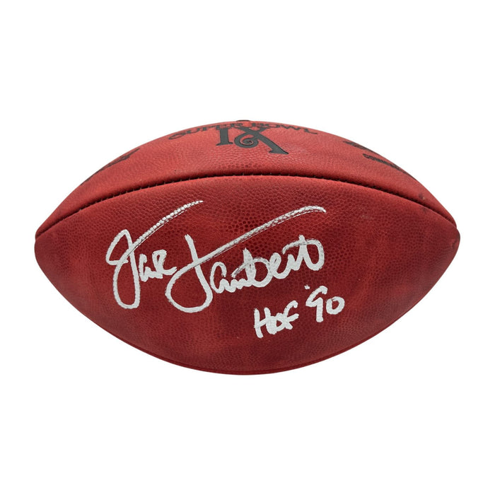 Jack Lambert Signed Authentic Wilson NFL Super Bowl IX Football with "HOF 90"