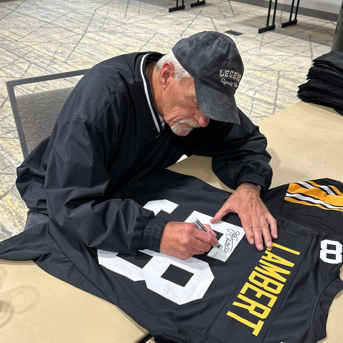 Jack Lambert Signed Custom Black Football Jersey with "HOF 90"