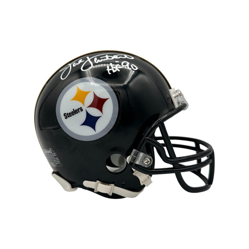 Jack Lambert Signed Pittsburgh Steelers Mini Helmet with "HOF 90"