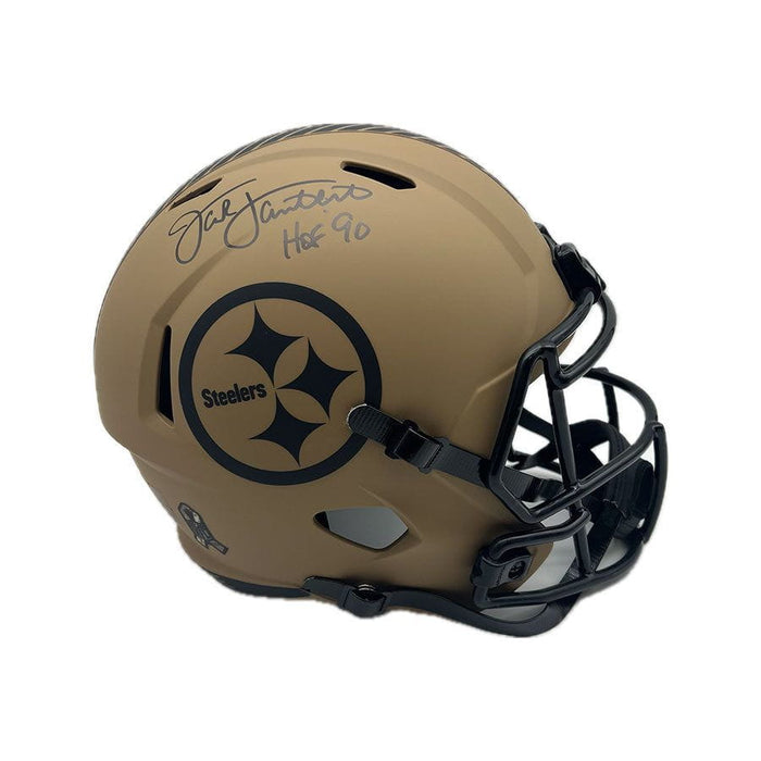 Jack Lambert Signed Pittsburgh Steelers Replica Full-Size 2023 Salute to Service Helmet with 'HOF 90'