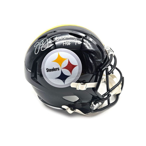 Jack Lambert Signed Pittsburgh Steelers Replica Full Size Speed Helmet with 'HOF 90'