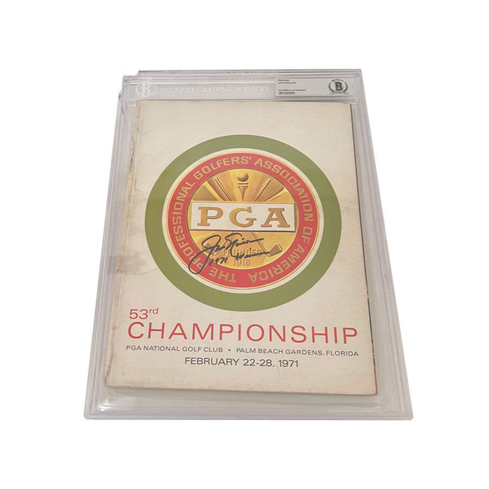 Jack Nicklaus Signed Authentic 1971 Official 53rd PGA Program with "1971 Winner" (Beckett Slabbed)