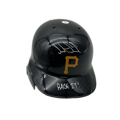 Jack Suwinski Signed Pittsburgh Pirates Replica Batting FS Helmet with "Raise It"
