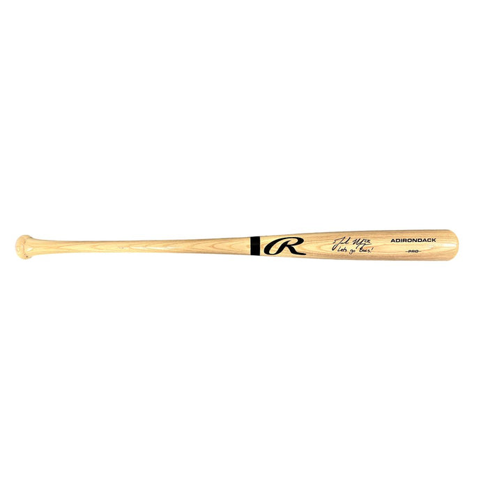 Jake Mangum Signed Ash Rawlings Baseball Bat with "Let's Go Bucs!"