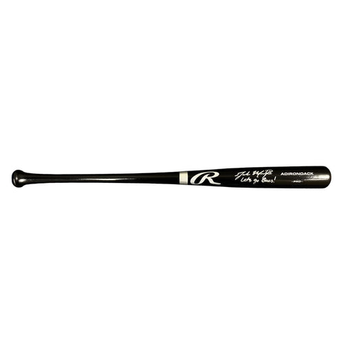 Jake Mangum Signed Black Rawlings Baseball Bat with "Let's Go Bucs!"
