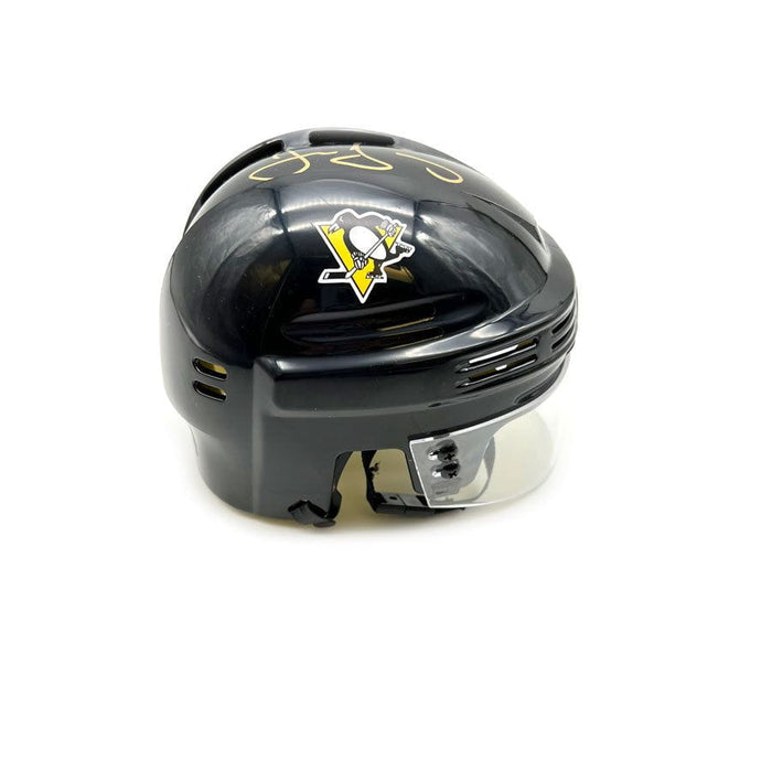 Jaromir Jagr Signed Pittsburgh Penguins Black Mini Helmet Gold