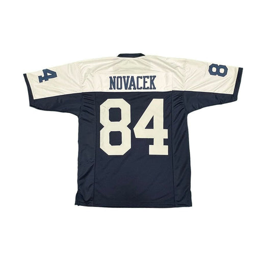 Jay Novachek Unsigned Custom Blue Football Jersey
