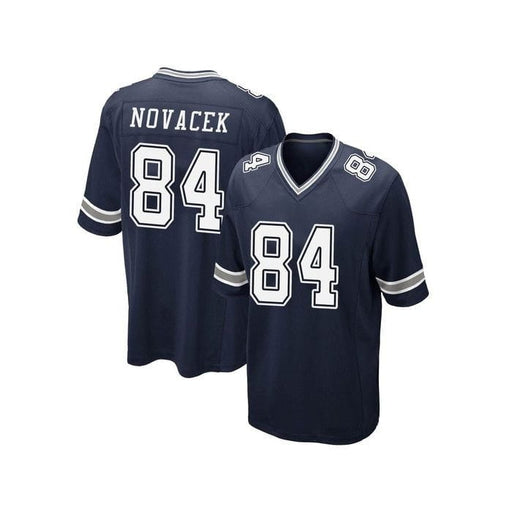 Jay Novachek Unsigned Custom Blue Football Jersey