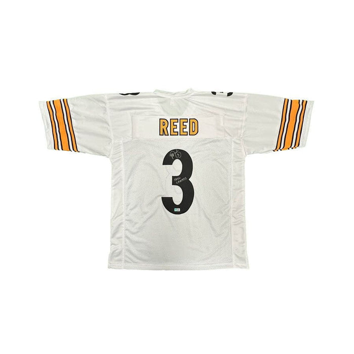 Jeff Reed Autographed Custom White Jersey with "SB XL Champs"