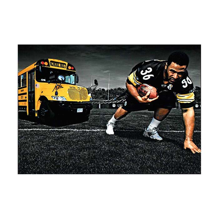 Jerome Bettis Bus Pulling Bus Unsigned 8x10 Photo