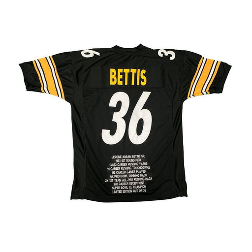 Jerome Bettis Unsigned Custom Black STAT Jersey