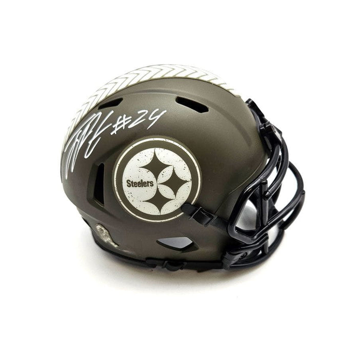 Joey Porter Jr. Signed Pittsburgh Steelers 2022 Salute to Service Mini Helmet