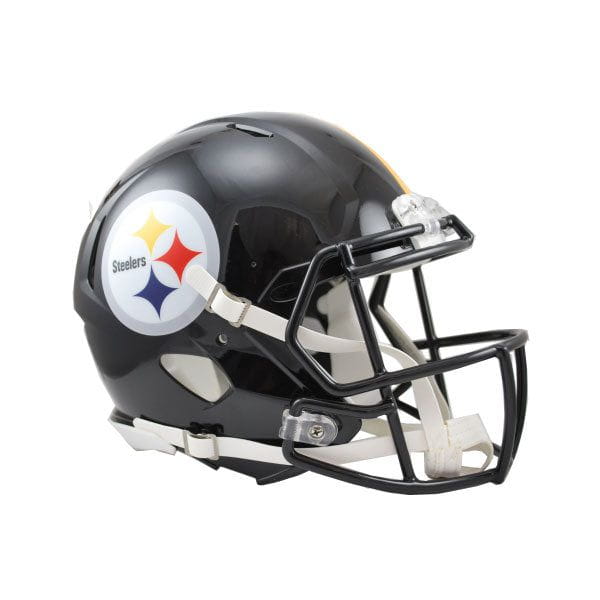 Joey Porter Sr. and Jr. Dual Signed Pittsburgh Steelers Full Size Speed Replica Helmet