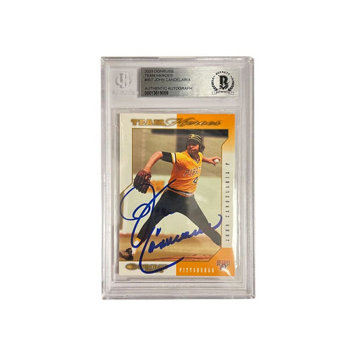 John Candelaria Signed 2003 Donruss Team Heroes #407 Player Card Slabbed by Beckett
