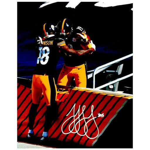 Juju Smith-Schuster Signed In Stands with Diontae Johnson 11x14 Photo - DAMAGED
