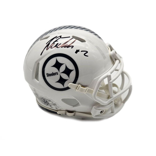 Justin Fields Signed Pittsburgh Steelers 2024 Salute to Service Mini Helmet