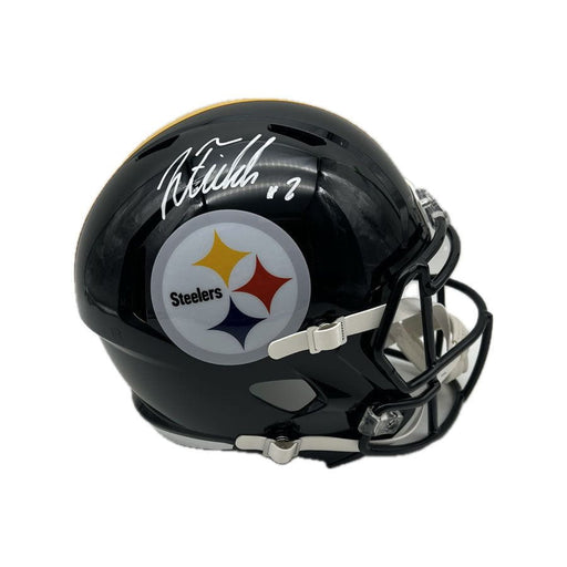 Justin Fields Signed Pittsburgh Steelers Black Speed Full Size Helmet