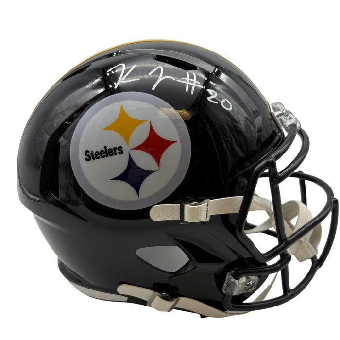 Kaleb Johnson Signed Pittsburgh Steelers Black Full Size Speed Helmet