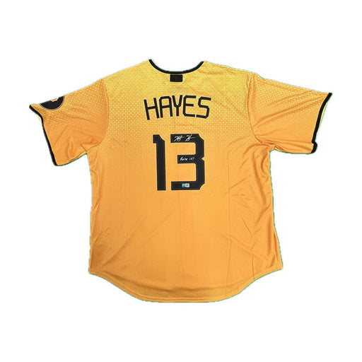 Ke'Bryan Hayes Signed Authentic Nike City Connect Baseball Jersey with "Raise It"