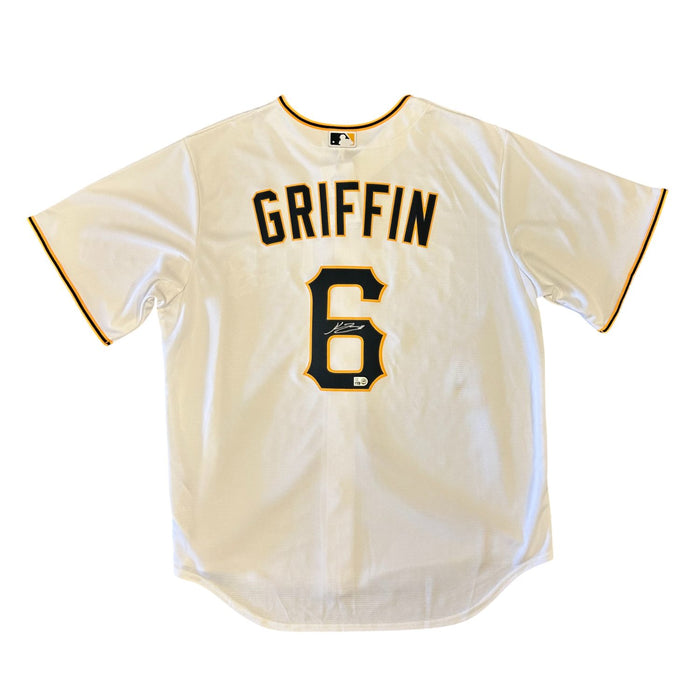Konnor Griffin Signed Pittsburgh Pirates White Nike Replica Jersey