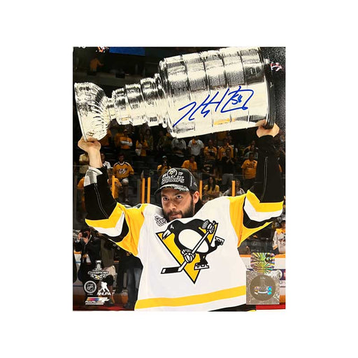 Kris Letang Signed Holding Cup (Close) 8x10 Photo