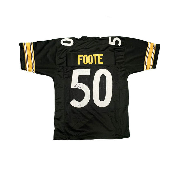 Larry Foote Autographed Custom Black Football Jersey