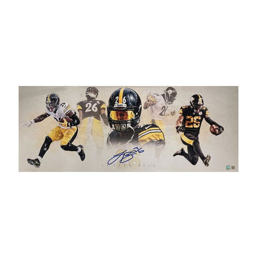 Le'Veon Bell Signed 12x30 Collage Pano