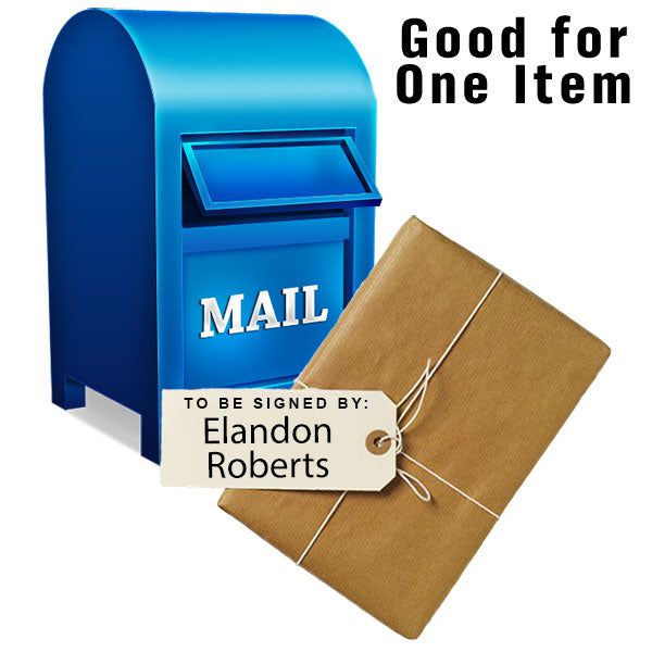 Mail-In: Get Your Flat (up to 16x20) or Mini Helmet Signed by Elandon Roberts