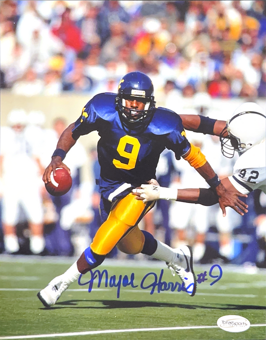 Major Harris Signed Running in Navy 8x10 Photo