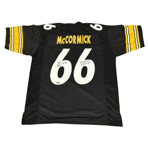 Mason McCormick Signed Custom Black Football Jersey with Steeler Nation