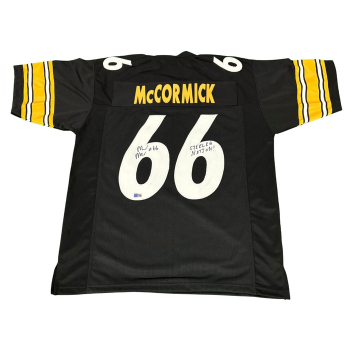 Mason McCormick Signed Custom Black Football Jersey with Steeler Nation