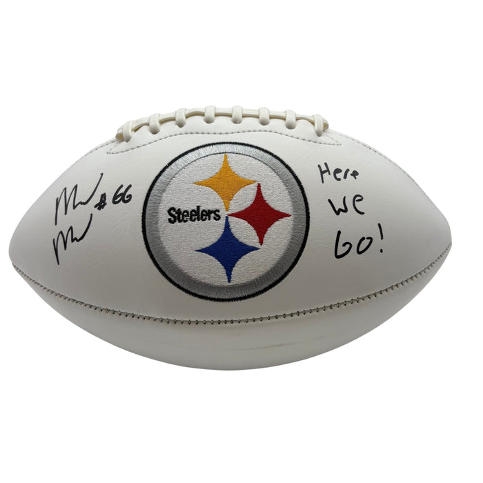 Mason McCormick Signed White Logo Football