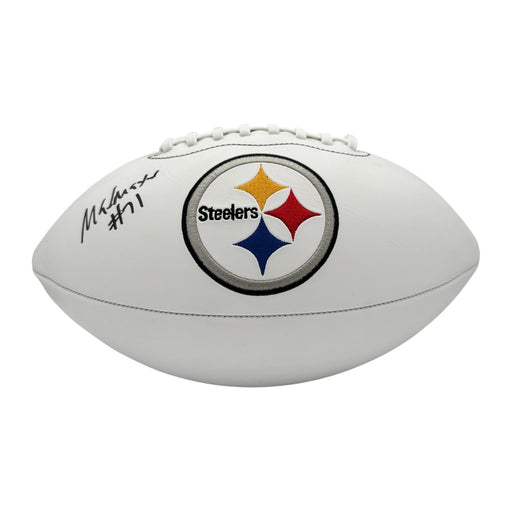 Max Iheanachor Signed Pittsburgh Steelers White Logo Football