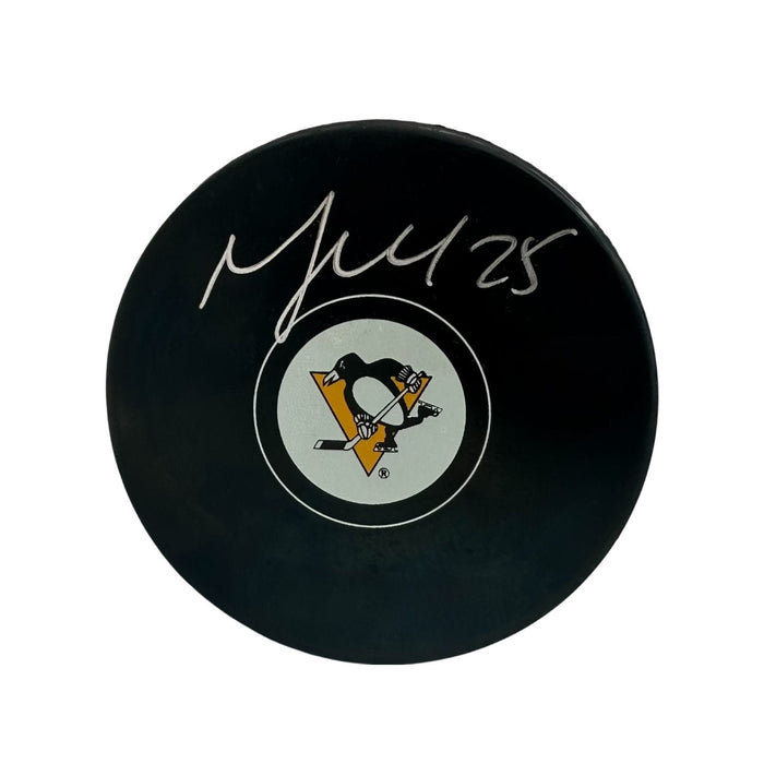 Max Talbot Signed Pittsburgh Penguins Logo Puck