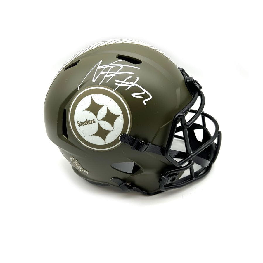 Najee Harris Autographed Steelers Camo Replica Full-Size Football Helmet -  Fanatics