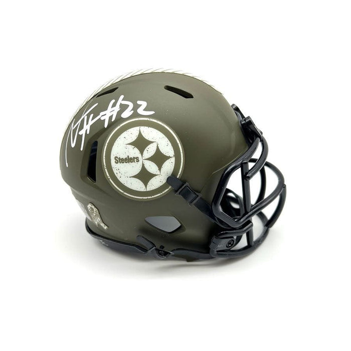 Najee Harris Signed Pittsburgh Steelers Salute to Service Mini Helmet