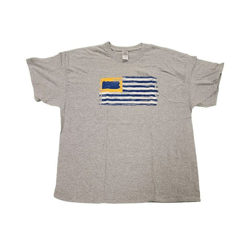 Navy Blue & Gold Flag Pittsburgh T-Shirt 2X-Large