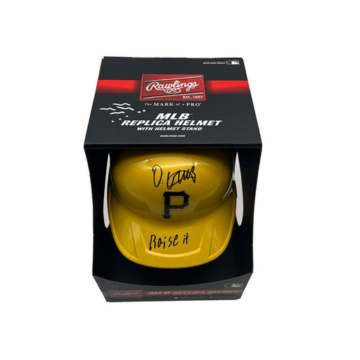 Oneil Cruz Signed Official PIttsburgh Pirates Gold FS Batting Helmet with "Raise It"