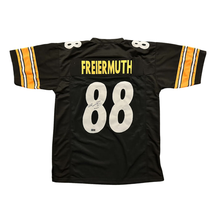 Pat Freiermuth Signed Custom Black Jersey with Muuuth