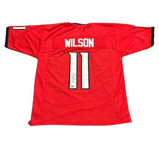 Payton Wilson Signed Black Custom Red College Jersey