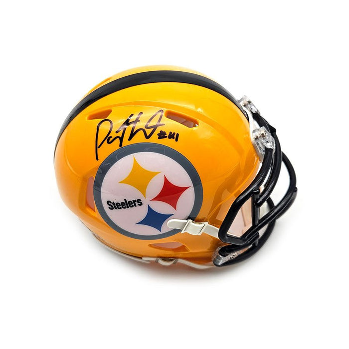 Payton Wilson Signed Pittsburgh Steelers 75th Anniversary Mini Helmet