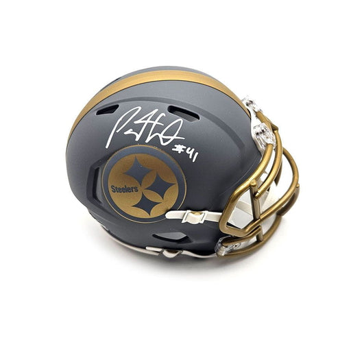 Payton Wilson Signed Pittsburgh Steelers Slate Mini Helmet