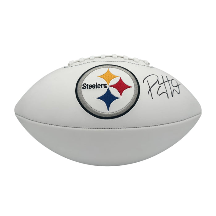 Payton Wilson Signed Pittsburgh Steelers White Logo Football