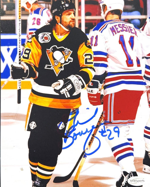 Phil Bourque Signed Stick Up With Messier 8X10 Photo
