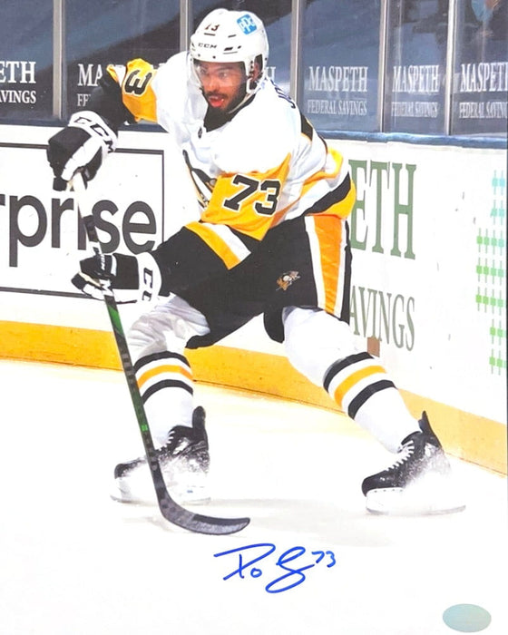Pierre-Olivier Joseph Signed Skating in White Vertical 8X10 Photo